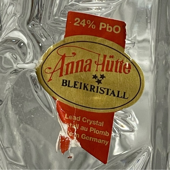 Anna Hutte Bleikristall Lead Crystal Vase Vintage 24% PbO - Picture 5 of 7